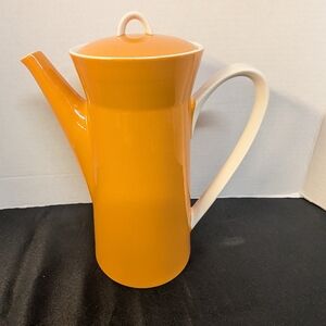 Vintage Mikasa Duplex Ben Seibel Japan retro orange coffee pot